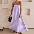 thumbnail image 1 of WILLBEST Robes du Dimanche pour Femmes Robe Maxi Contrastée Bretelles Spaghetti Tenues d'Été Voyage Sans Manches Longues Robes, 1 of 5