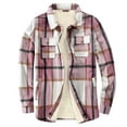 thumbnail image 7 of DAFPZW Womens Plus Size Boyfriend Shirts Long Sleeve Button Down Casual Plaid Shacket Jacket Coats with Pockets, 7 of 7