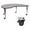 Gray, variant on Flash Furniture Mobile 48''W x 72''L Kidney Oak Thermal Laminate Activity Table - Height Adjustable Short Legs