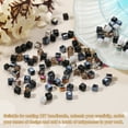 thumbnail image 3 of Uxcell 100 Paquete de Cuentas de Cubo de Cristal, Cuentas de Vidrio Cuadradas Facetadas de 4mm para Pulseras, Collares, Aretes, Manualidades de Joyería DIY (Serie Negra), 3 of 6
