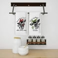 thumbnail image 2 of SPXUBZ Kitchen Towels, Country Farmhouse Cow Red Lips Green Flowers for Home Kitchen Decor Housewarming Gift Towel Set of 2, 2 of 5