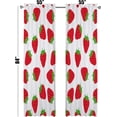 thumbnail image 3 of Coolnut Room Darkening Window Curtains Panels Drapes Juicy Strawberry Thermal Insulated Grommet Blackout Curtains 84x55in 2 Panels, 3 of 4