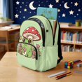 thumbnail image 3 of DISNIMO Frog Mushroom Printed Girls Backpack Cute School Backpack for Girls Kids Teens Durable Lightweight Bookbag with 1 Main Compartment, Front Zipper Pocket, 3 of 7