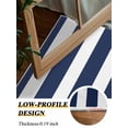 thumbnail image 4 of Navy Blue Striped Area Rug for Bedroom 2.7x5 Ft White Striped Geometric Super Soft fuzzy Throw Rug Non-Slip Fluffy Plush Indoor Floor Carpet for Living Room Nursery Home Decor, 4 of 8