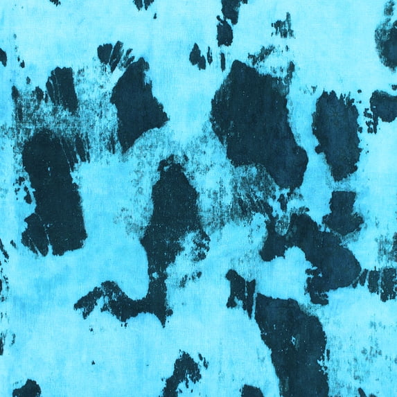 Ahgly Company Indoor Square Abstract Light Blue Modern Area Rugs, 5' Square