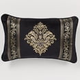 thumbnail image 1 of Nottingham Piped Embroidered Pillow Black Pillow Embroidered Rectangle, 1 of 1