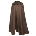 thumbnail image 5 of qelini Cape Coat Women Plus Size Long Sleeve Hooded Solid Full Length Cloak with Drawstring for Halloween Cloth for Fall Winter, 5 of 7