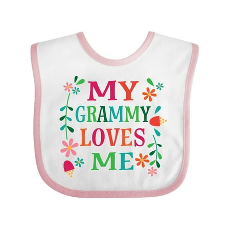 My Grammy Loves Me Girls Gift Apparel Baby Bib
