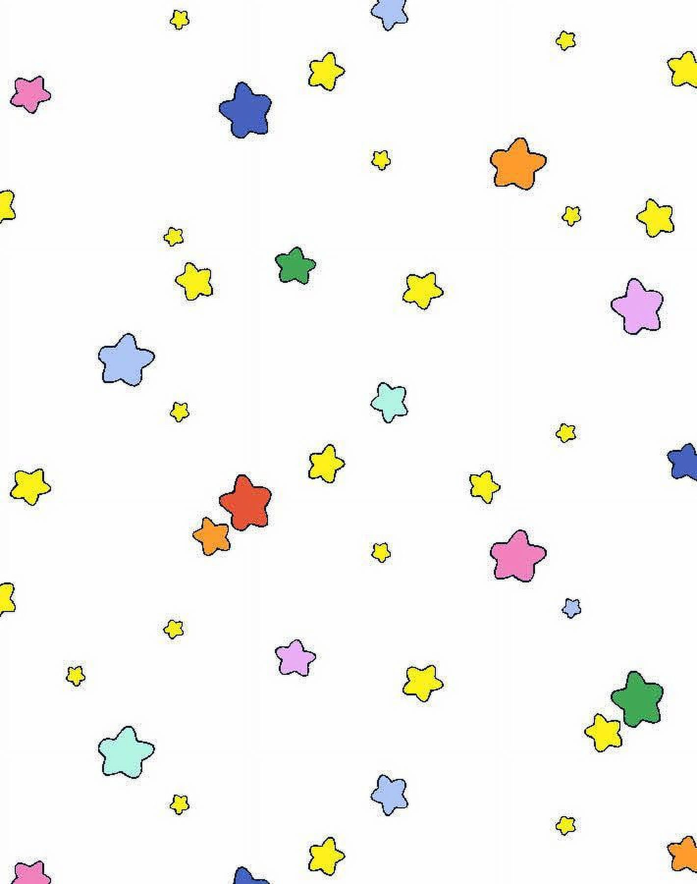 Shooting Stars Removable Vinyl Wallpaper by Barbie - Multi White