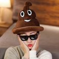 thumbnail image 3 of Novelty Brown Emoticon Poop Hat, 3 of 5