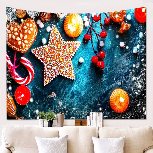 Tapiz de decoración, tapices de pared, estilo navideño 3D, decoración nueva e interesante, arte para el hogar, dormitorio, sala de estar, dormitorio, tapices, regalo creativo brillar Hogar