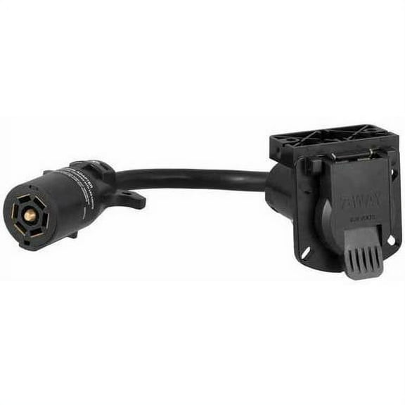 CURT 57003 LED-Compatible 7-Way RV Blade Vehicle-Side Trailer Wiring Adapter