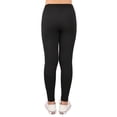 thumbnail image 2 of HDE Girl's Leggings Holiday Stretchy Full Ankle Length Stripe and Black Tights Black 7-8, 2 of 3