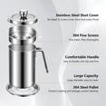 thumbnail image 4 of WhiteRhino 68oz Bacon Grease Container with Strainer ,2L Stainless Steel Storage Can for Cooking Oil,Kitchen, 4 of 7