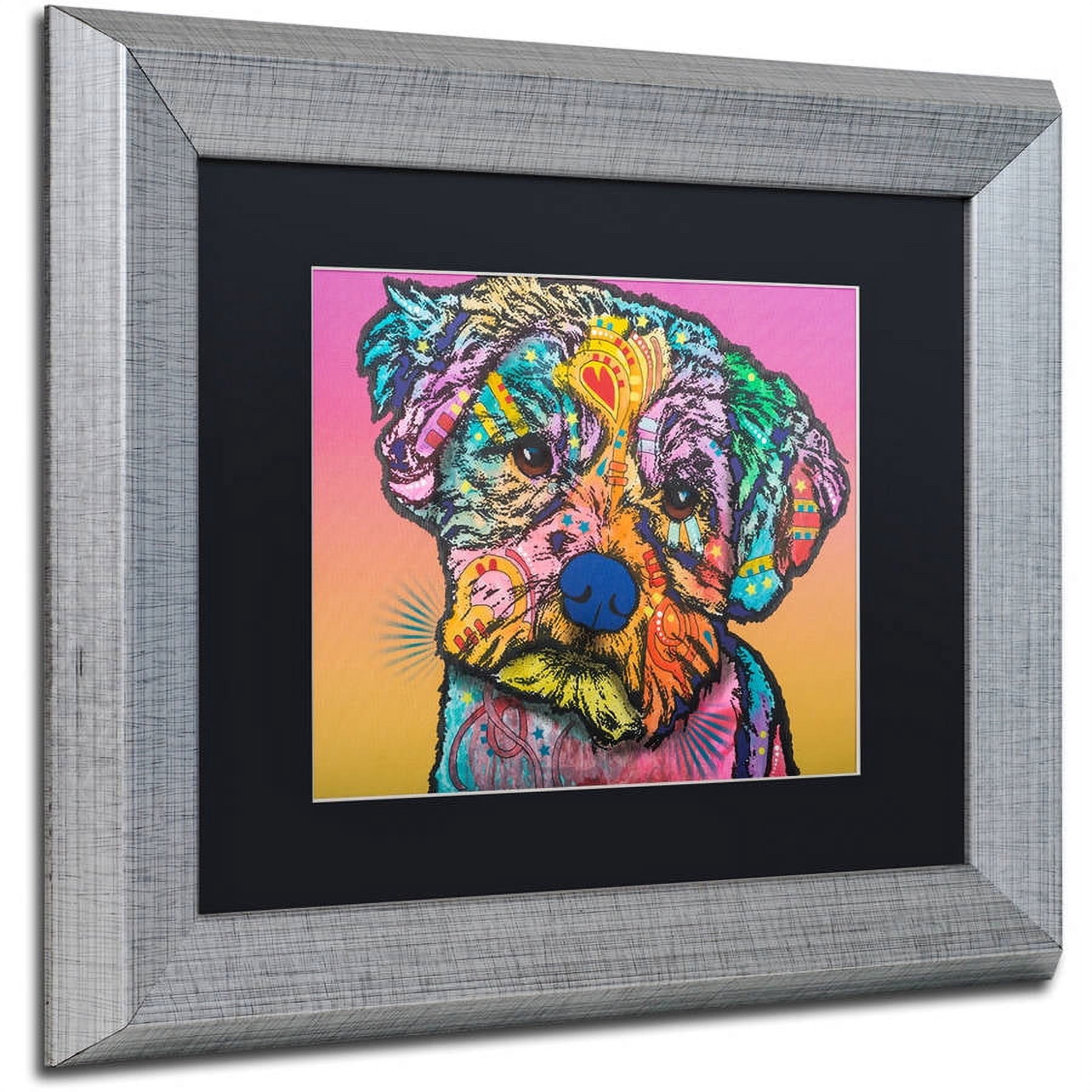 Trademark Fine Art "Quincy-004" Canvas Art by Dean Russo, Black Matte, Silver Frame