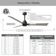 thumbnail image 6 of Matthews Fan Company AK-TB-GA-56 Alessandra 56” Textured Bronze Ceiling Fan with 3 Gray Ash Blades, Remote Control, Indoor/Outdoor Wet Rated, 6 of 6