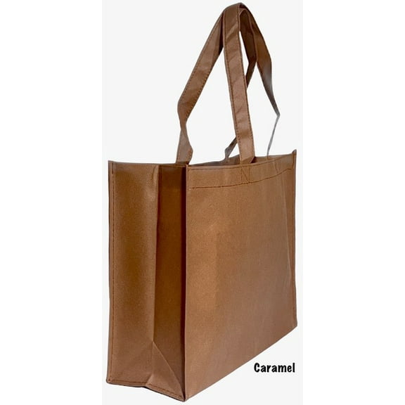 Caramel Reusable Grocery Tote Shopping Bags Hand Bags Eco Friendly 10 Pack WeBaG Brand