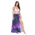 thumbnail image 2 of FORMRS Womens Long Sarong Beach Wrap Semi-Sheer Bikini Skirt Bathing Swimsuit Cover Up, Green Digital Art, 2 of 7