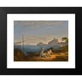 thumbnail image 2 of Adrian Ludwig Richter 18x15 Black Modern Framed Museum Art Print Titled - The Bay of Naples, Capri Beyond (1830), 2 of 5
