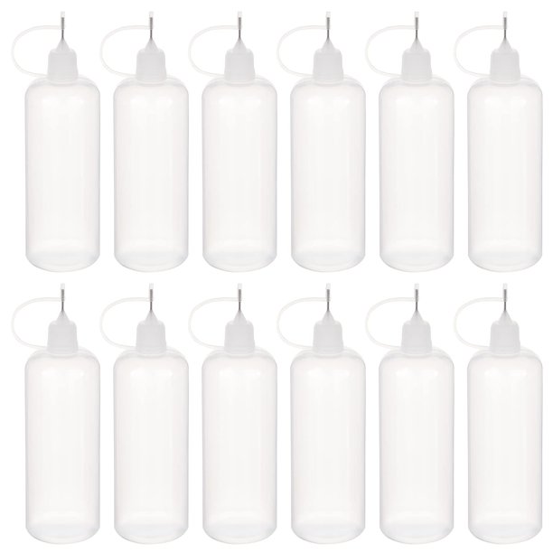 Paquete de 12 frascos aplicadores de precisión multiusos de 118 ml (4 onzas) para manualidades. Incluye aplicador de pegamento, herramienta para quilling, aceite de precisión y tinta de alcohol.