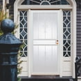 thumbnail image 7 of Grisham Deluxe Steel Security Door,34'' x 80'' Metal Tempered Glass Door Screen Replacement Enter Doors,Storm Door(501-34 White), 7 of 7