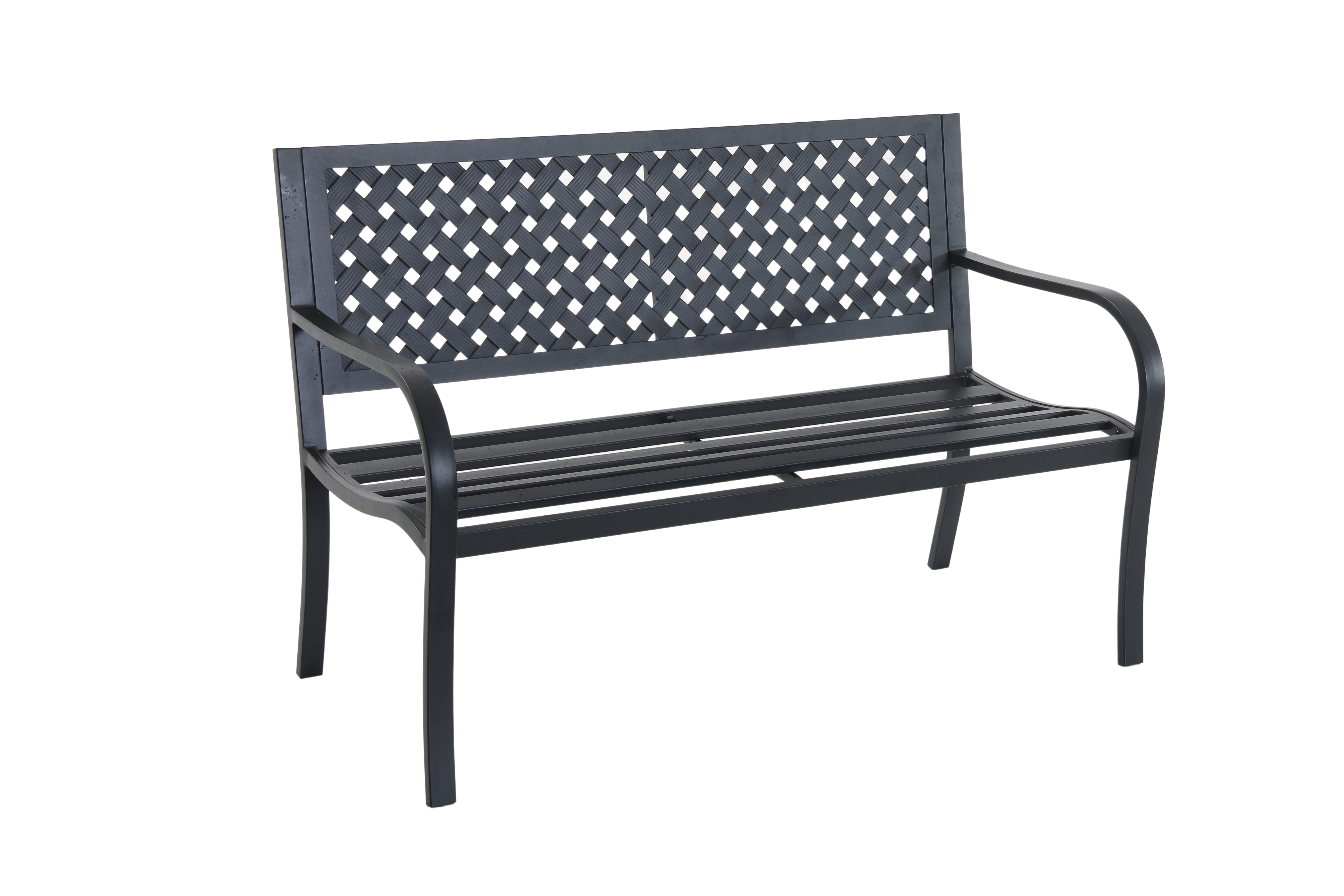 Mainstays Outdoor Durable Steel Bench - Black - 2