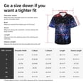 thumbnail image 5 of Yiaed Glasses And Fireworks Print Hawaiian Shirt for Men Short Sleeve Button Down Shirts Beach Shirts for Men,XX-Large, 5 of 7