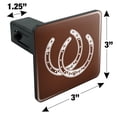 thumbnail image 5 of Horseshoe Lucky Double Cowboy Brown Tow Trailer Hitch Cover Plug Insert 1 1/4 inch (1.25"), 5 of 6