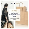 thumbnail image 6 of Jet Paper Bags [100 Pcs] 16" x 6" x 12"H Brown Virgin Kraft Paper Shopping Bags with Twisted Handles for Gift, Merchandise, Birthday, Christmas, Wedding, Party Favor, Thank You and More -Lola, 6 of 9