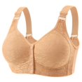 thumbnail image 4 of Blmnix Bralettes for Women No Underwire Full Coverage Bras Front Closure Bras Bra Beige Sports Bra,38, 4 of 5