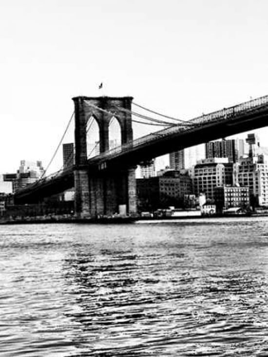 Bridge of Brooklyn BW II Canvas Art - Acosta(22X28)