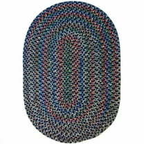 Rhody Rug Katie Indoor/ Outdoor Braided Area Rug Navy 2' x 4' Runner