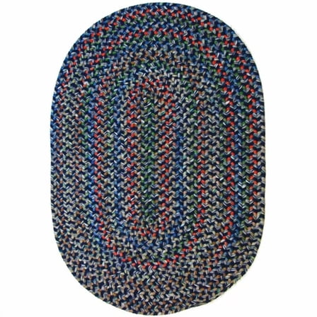 Rhody Rug Katie Indoor/ Outdoor Braided Area Rug Navy 2' x 4' Runner
