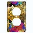 thumbnail image 2 of Metal Light Switch Plate Cover Rainbow Mandala Flower Tile Pattern MDL093, 2 of 13
