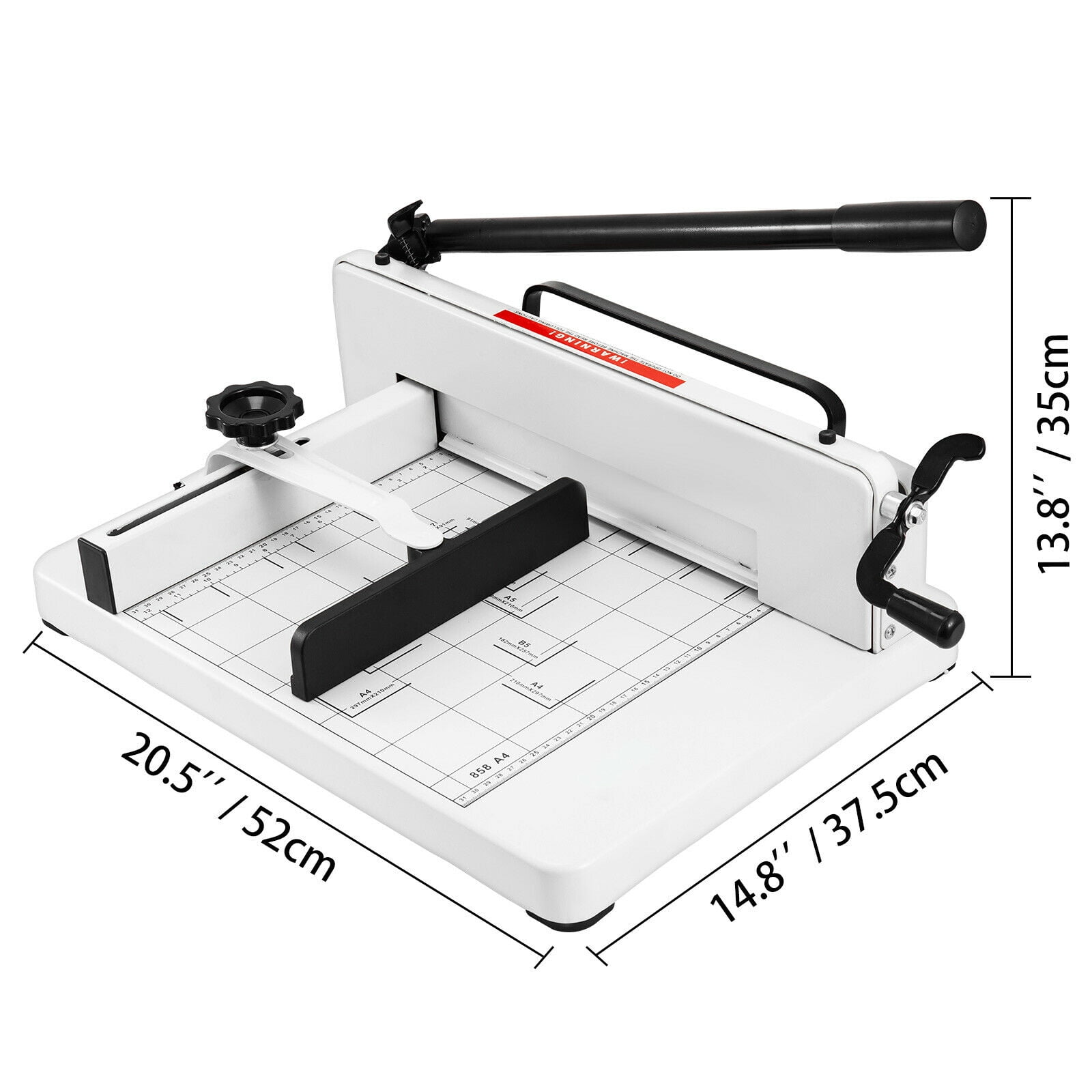 VViViD 12 Inch Guillotine Style Bladeless Paper Trimmer w//Gridded Metal Base Plate