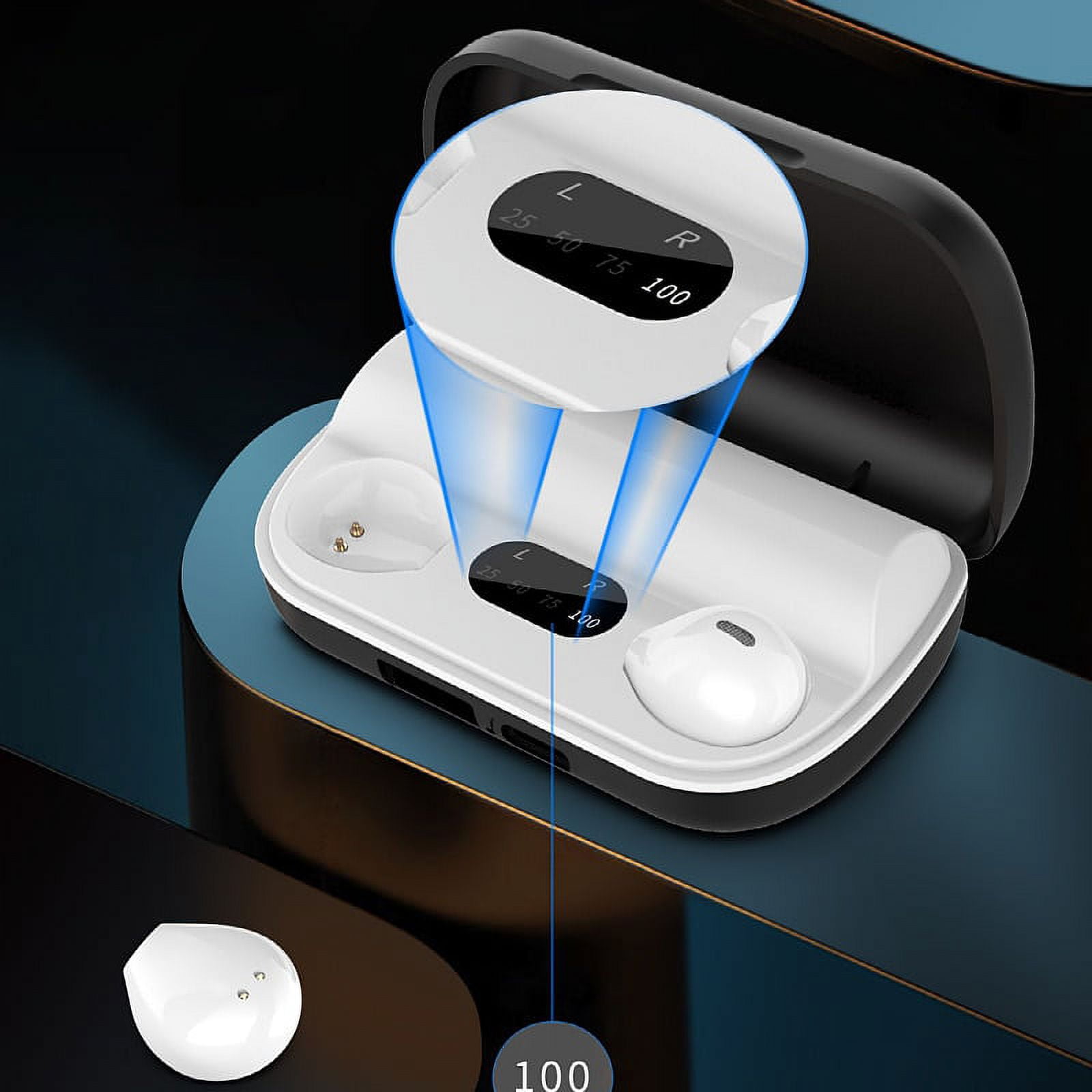 Invisible Earphones Bluetooth 5.2 Wireless Sleeping Earbuds Hidden Headphones Type C Mini Earpiece With Mic For Small Ears