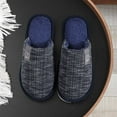 thumbnail image 5 of House Slippers for Men Thick Memory Foam Slip On House Shoes Warm Relaxation Non Slip Comfortable Casual Indoor Outdoor Mens Slipper Size 47, 5 of 9