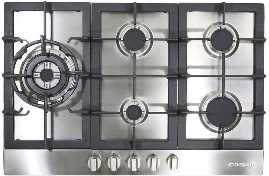 Cosmo 950SLTXE 34 in. Gas Cooktop with 5 Sealed Brass Burners in