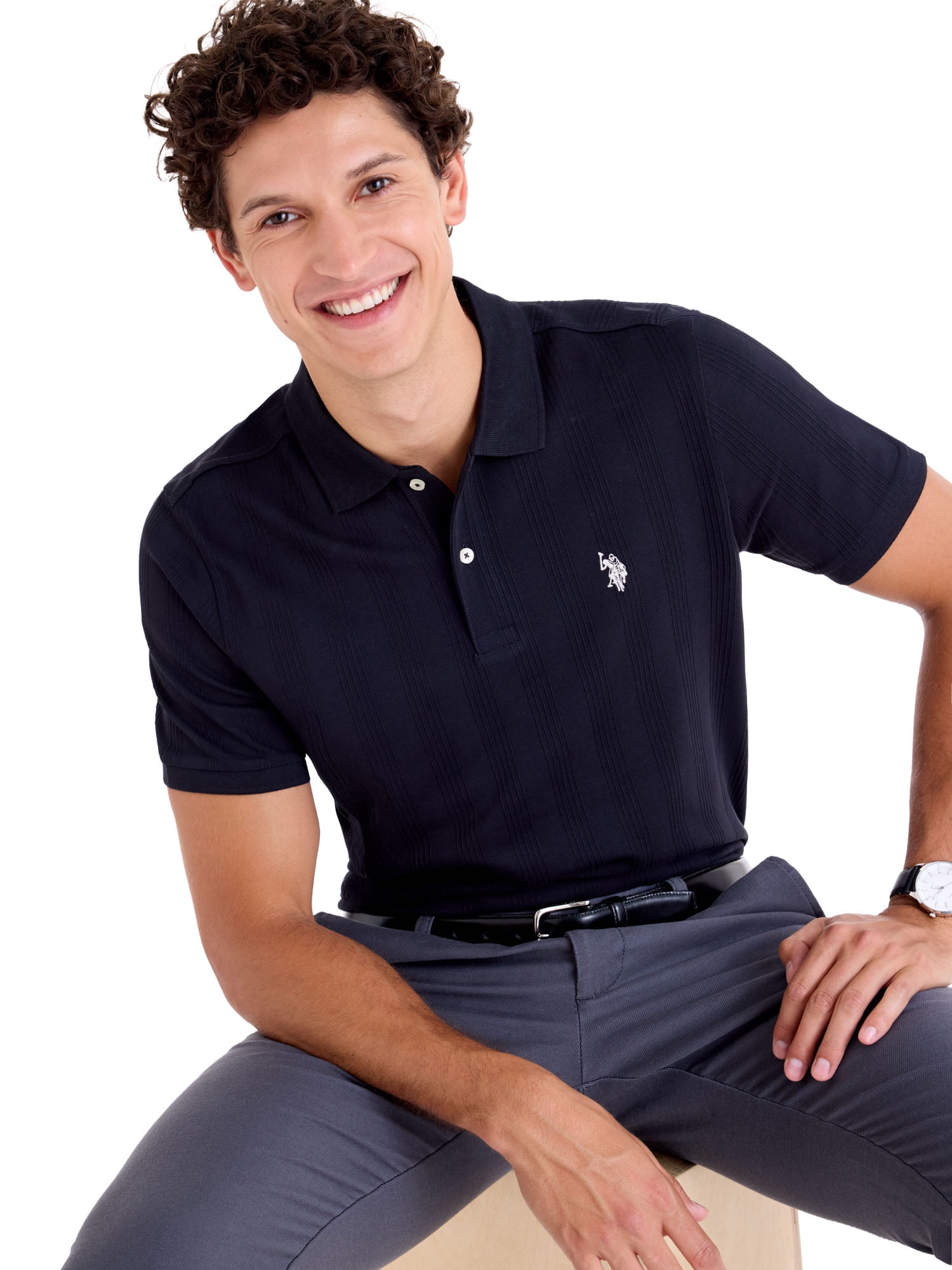 U.S. Polo Assn. Men’s Textured Knit Polo
