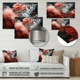 thumbnail image 4 of Designart "Butterfly Haven Red Grey I" Animals Metal Wall Art Prints, 4 of 5