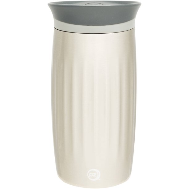 Zak! Designs Fluted Insulated Stainless Steel Brush Travel Mug