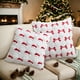 thumbnail image 1 of Funda de almohada navideña de Papá Noel | Funda decorativa de terciopelo de terciopelo bordado en blanco rojo | Protector de cojín suave de poliéster | 45x45cm | 1 Pack, 1 of 6