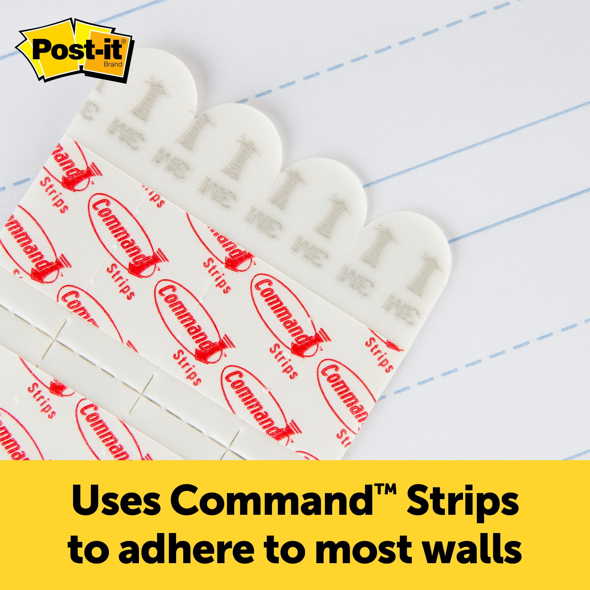 Post-it Wall Pad with Command Strips, White, Lined, 20 in. x 23 in., 2 Pads