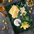 thumbnail image 5 of Rainforest Cutting Board, Tropical Rainforest Preservation Humidity Palm Tree Wild Environment Misty Nature, Decorative Tempered Glass Cutting and Serving Board, Large Size, Green, by Ambesonne, 5 of 5