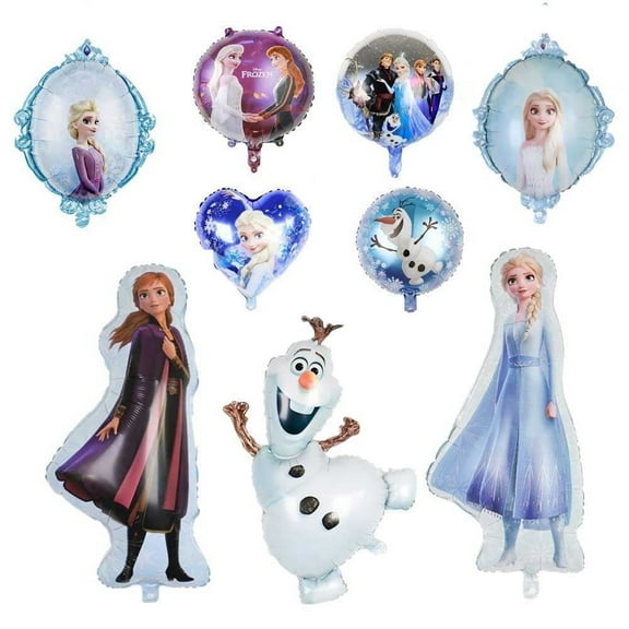 9 PCS Frozen Party Balloons Frozen Themed Birthday Party Foil Balloons  Frozen party Decoration For  birthday party