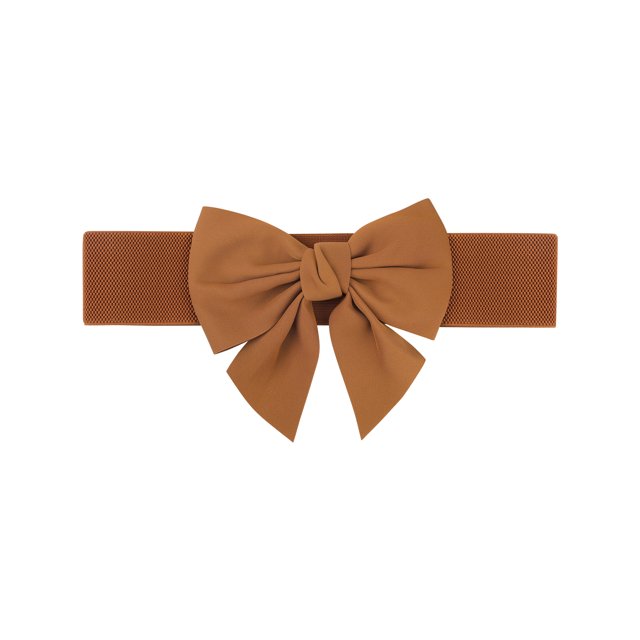 CINTURÓN ELÁSTICO ANCHO PARA MUJERES TALLA PLUS INSPIRADO EN CHIC, CON DECORACIÓN DE LAZO EN LA CINTURA, CINTURONES DE MODA VERSÁTILES 31.9-39.4" Marrón