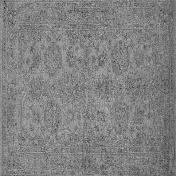 Ahgly Company Indoor Square Oriental Gray Traditional Area Rugs, 3' Square