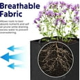 thumbnail image 6 of iPower 5 Pack 10 Gallon Square Grow Bags Thick Fabric Planting Pots -Black, 6 of 7