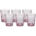 thumbnail image 1 of Gala Houseware Colored Water Glasses 6-Piece Set, 7.5 oz Premium Heavy Whiskey/Highball Tumbler, Solid Glass Color (Pink), 1 of 4