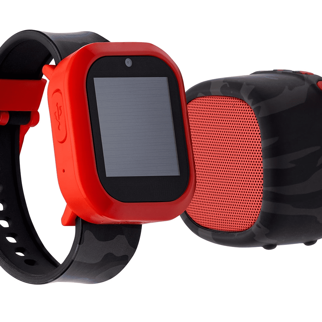 iTech Jr Kids Boys Flame Emoji Silicone Strap Smartwatch and